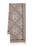 N.Peal geometric-print cashmere scarf - Multicolour