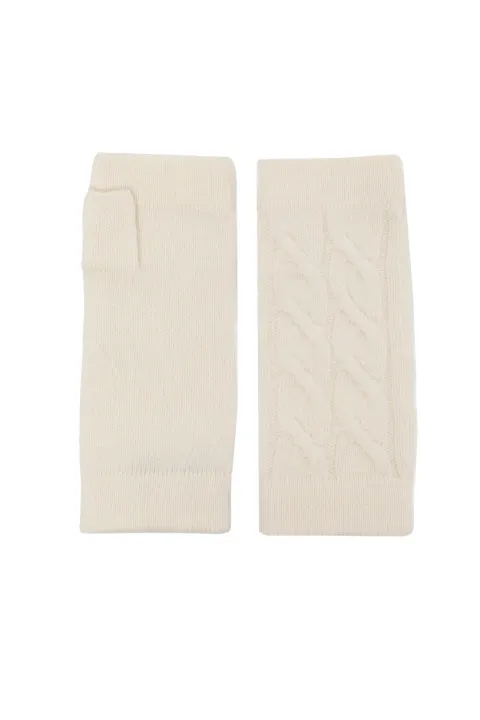 N.Peal cable-knit fingerless gloves