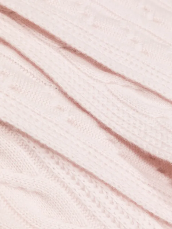 cable-knit Cashmere Scarf Pink FARFETCH IN