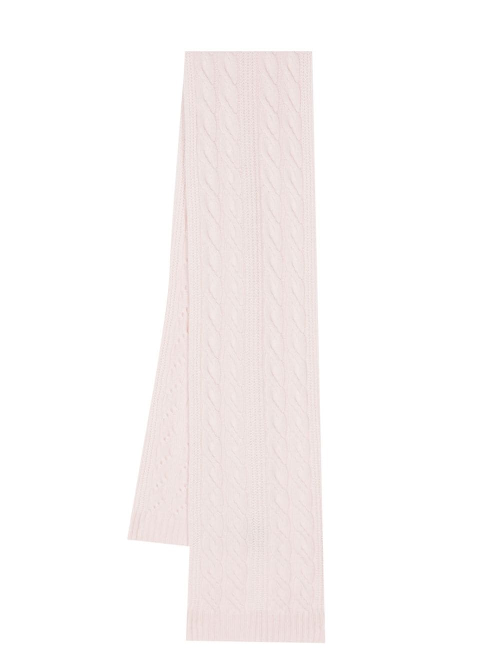 N•peal 粗绞花针织羊绒围巾 In Pink