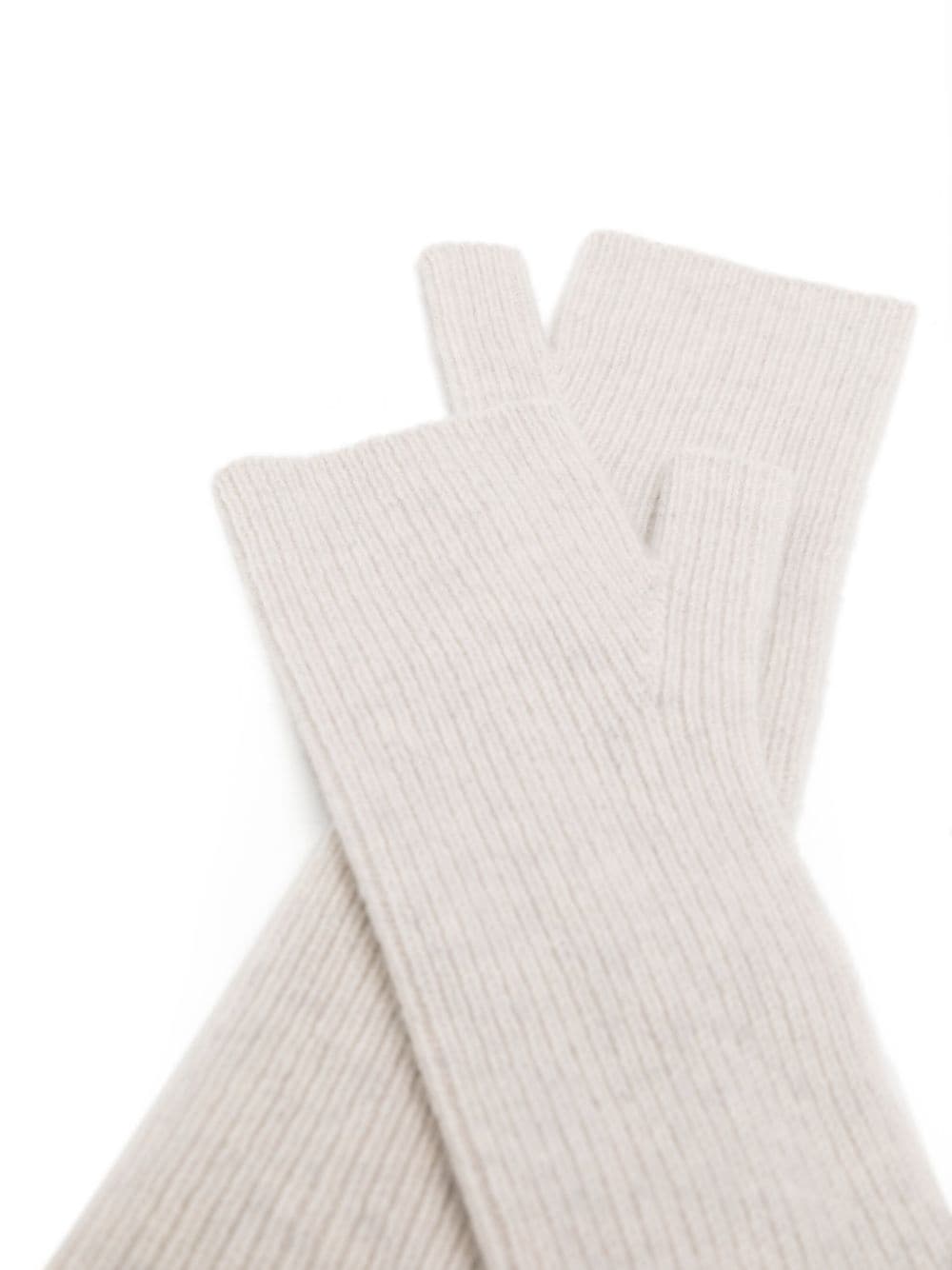 Shop N•peal Fingerless Cashmere Gloves In Grey