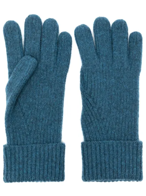 N.Peal ribbed-knit cashmere gloves 