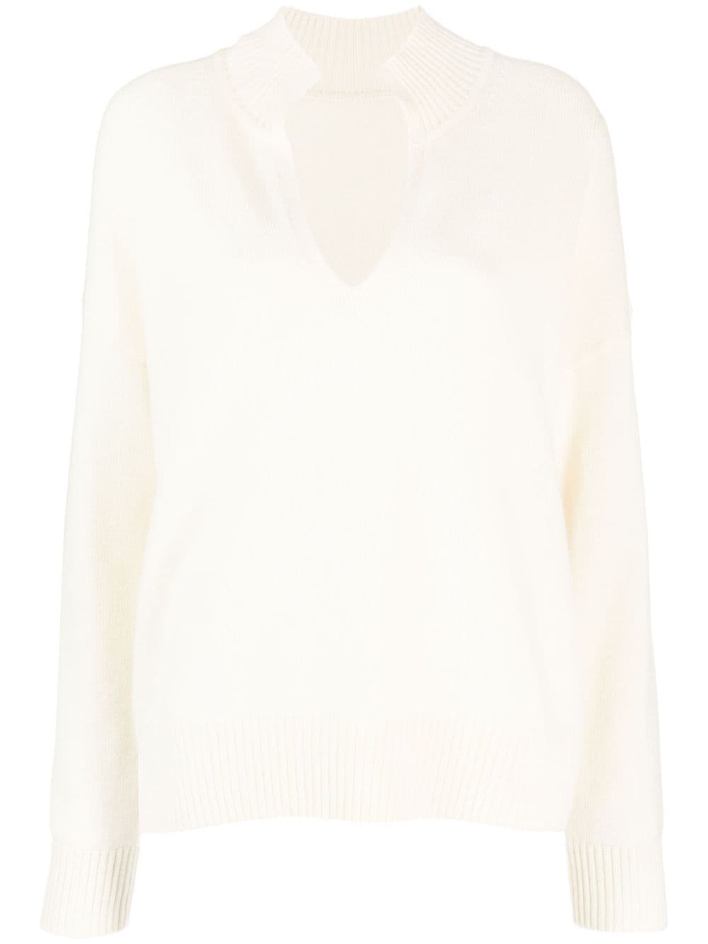 V-neck cashmere jumper