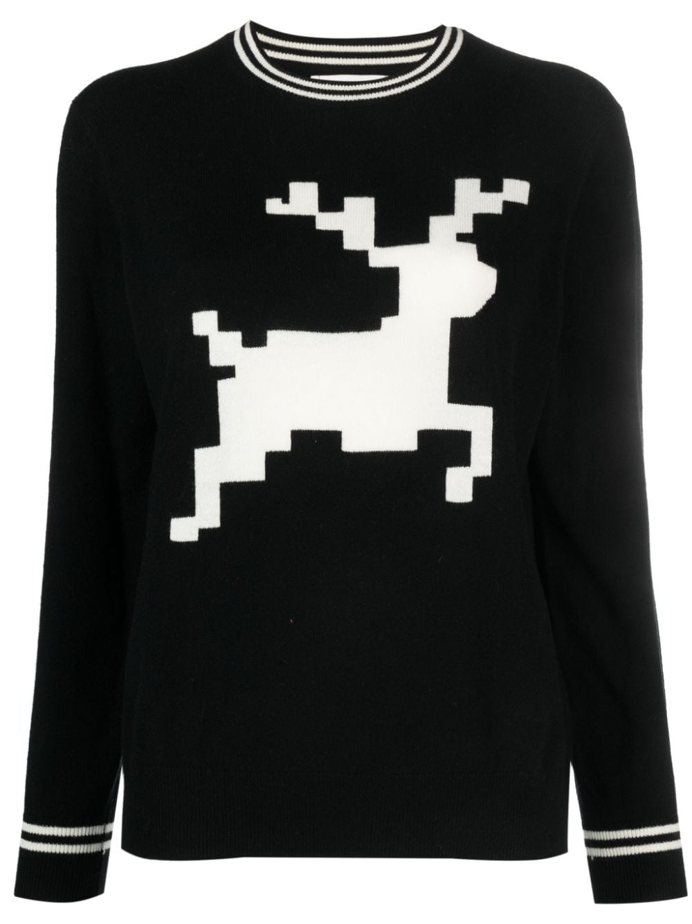 Chinti Parker Reindeer crew neck jumper Black