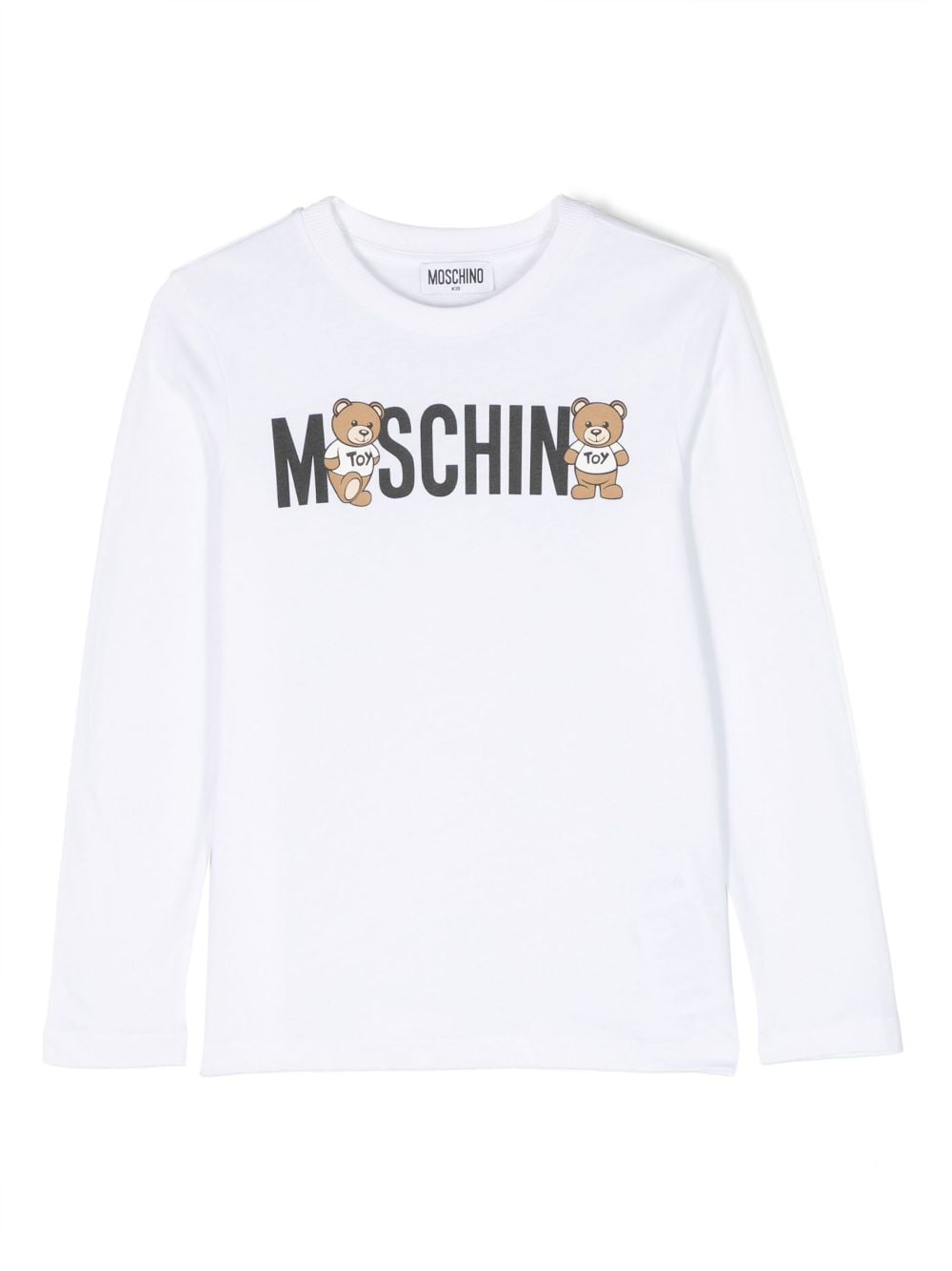 Moschino Kids' Logo-print Cotton Sweatshirt In White