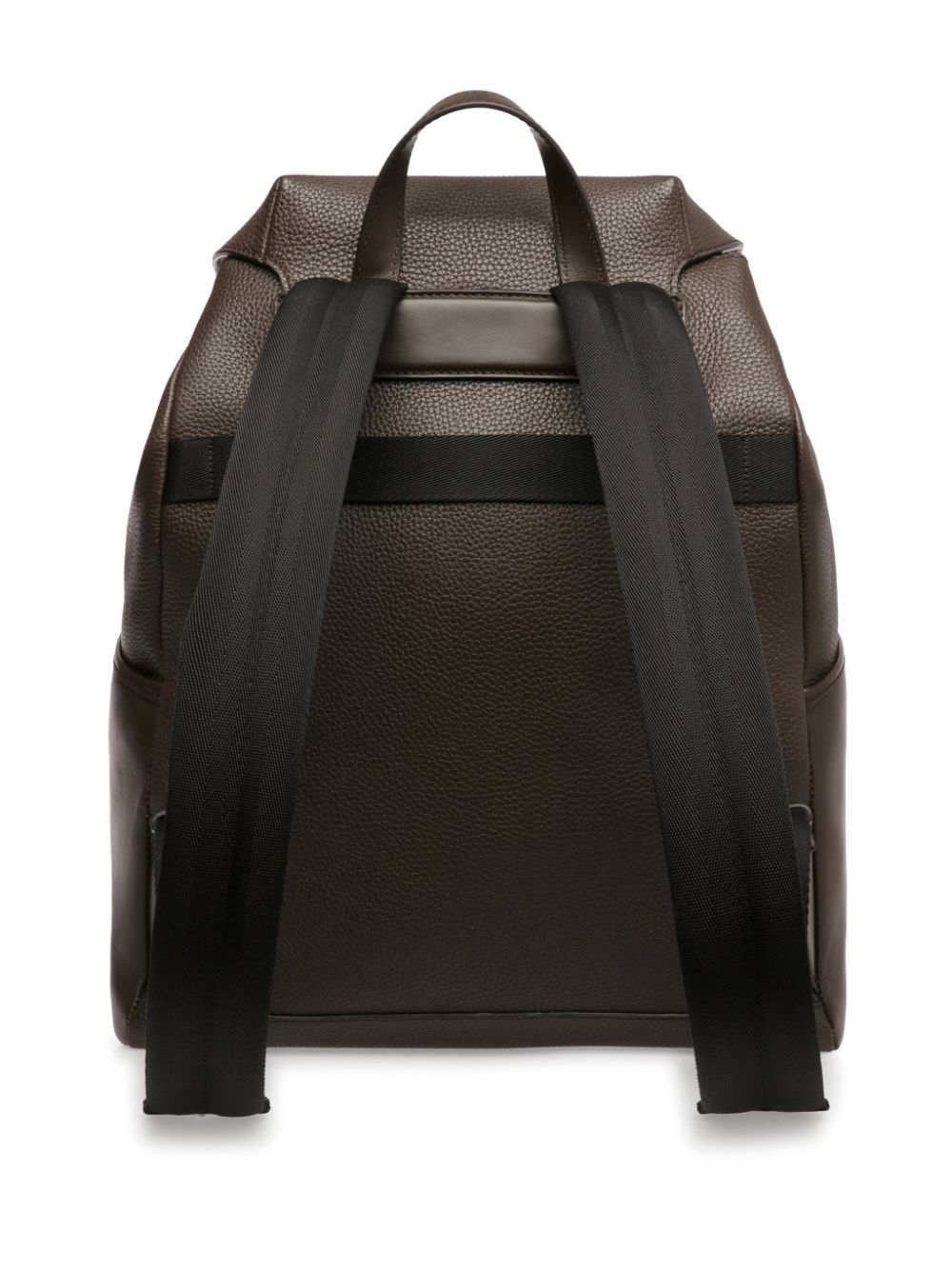 Shop Bally Logo-print Leather Backpack In Braun