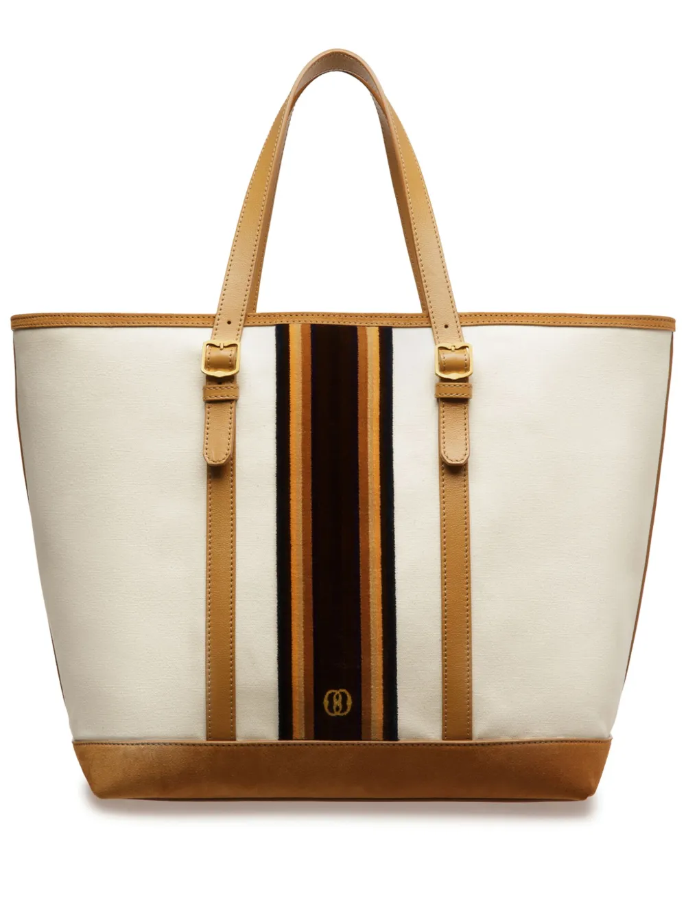 Bally Gare Stripe-detail Tote Bag In Neutrals