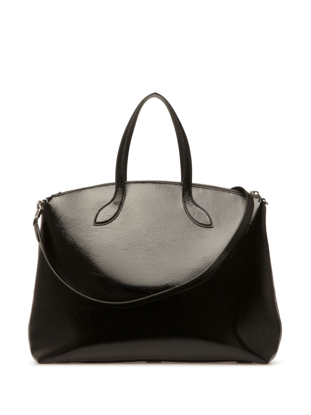 Shop Bally Logo-print Leather Tote Bag In Black