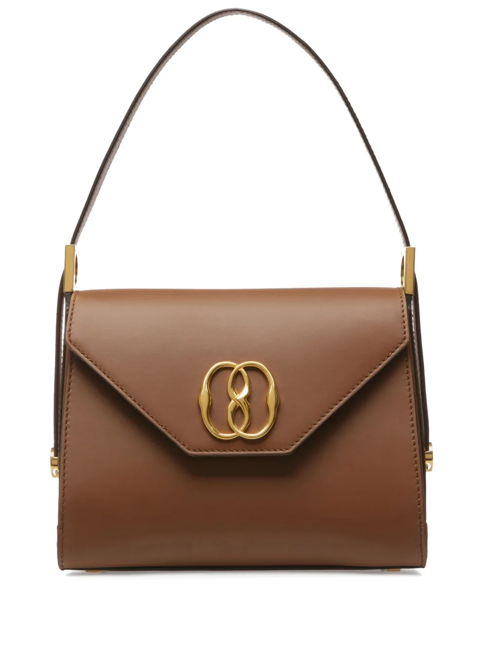 Bally Emblem Trapeze leather tote bag - Marrone