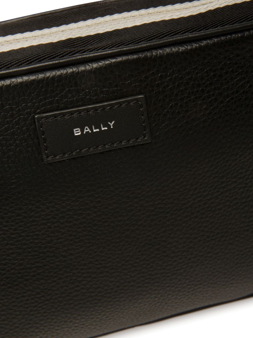 Bally Logo Tape Clutch Bag In Black