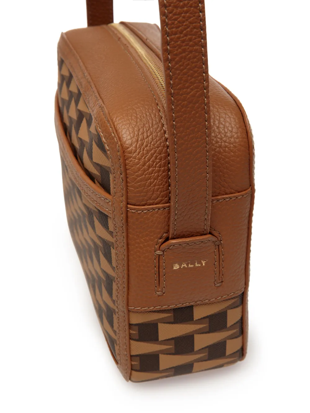 Bally Schoudertas met monogram-print Bruin