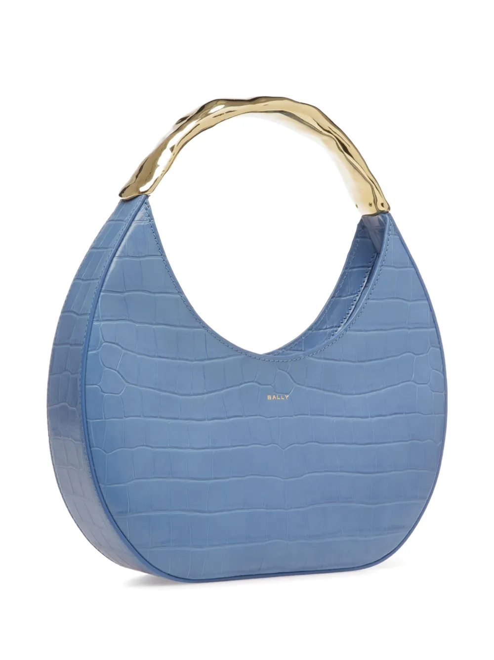 Bally Crocodile-embossed Calf Leather Bag In Blue
