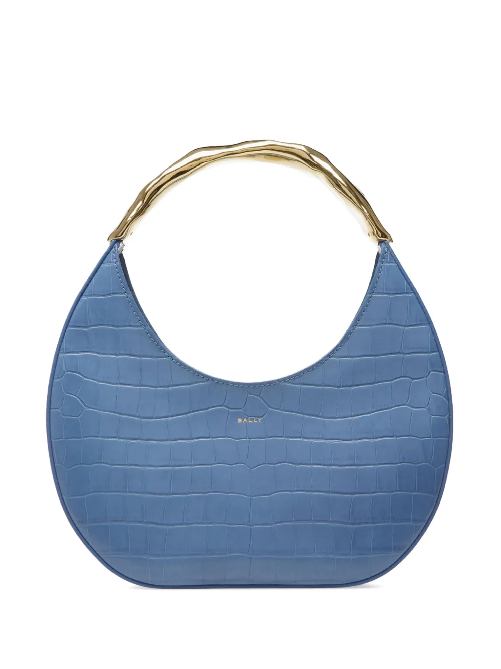 Bally Crocodile-embossed Calf Leather Bag In Blue