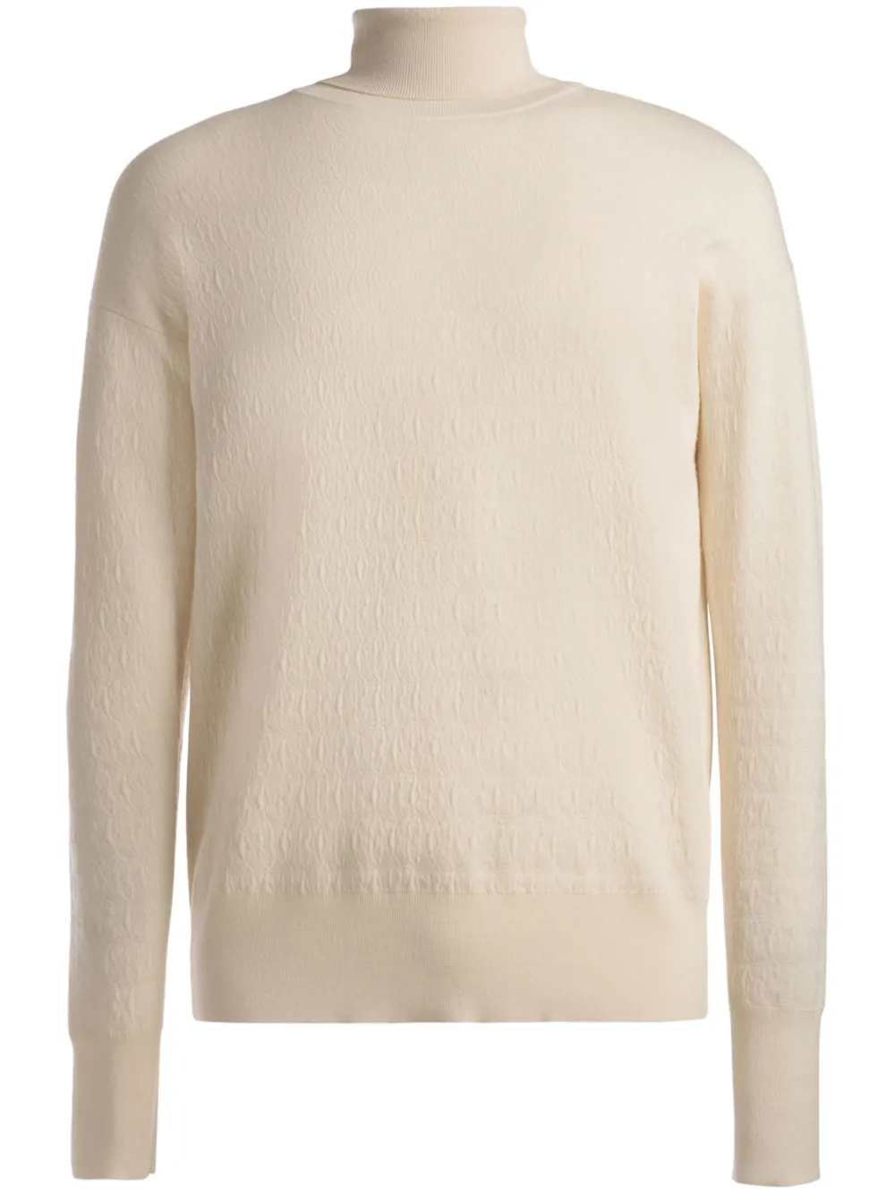 Bally monogram-jacquard roll-neck jumper – Neutrals