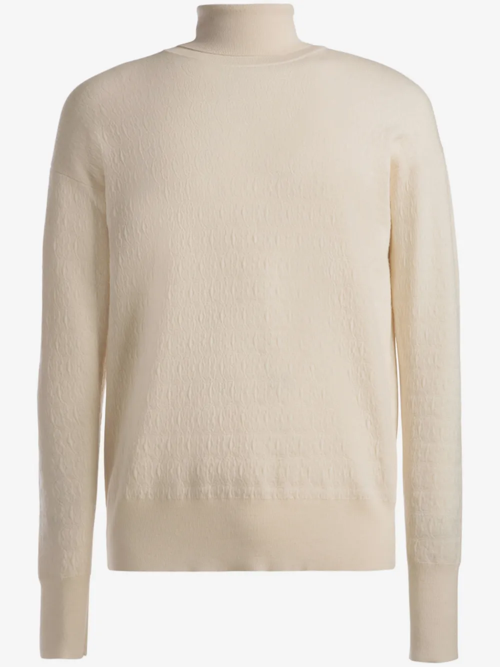 Bally monogram-jacquard roll-neck jumper | Neutrals | Image 1