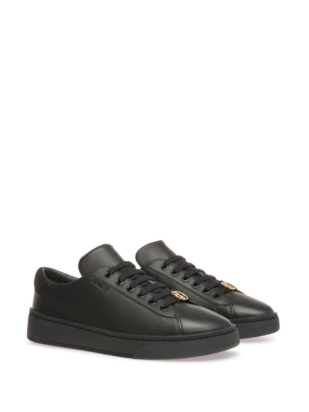 Shop Bally Ryver Leather Sneakers In Black