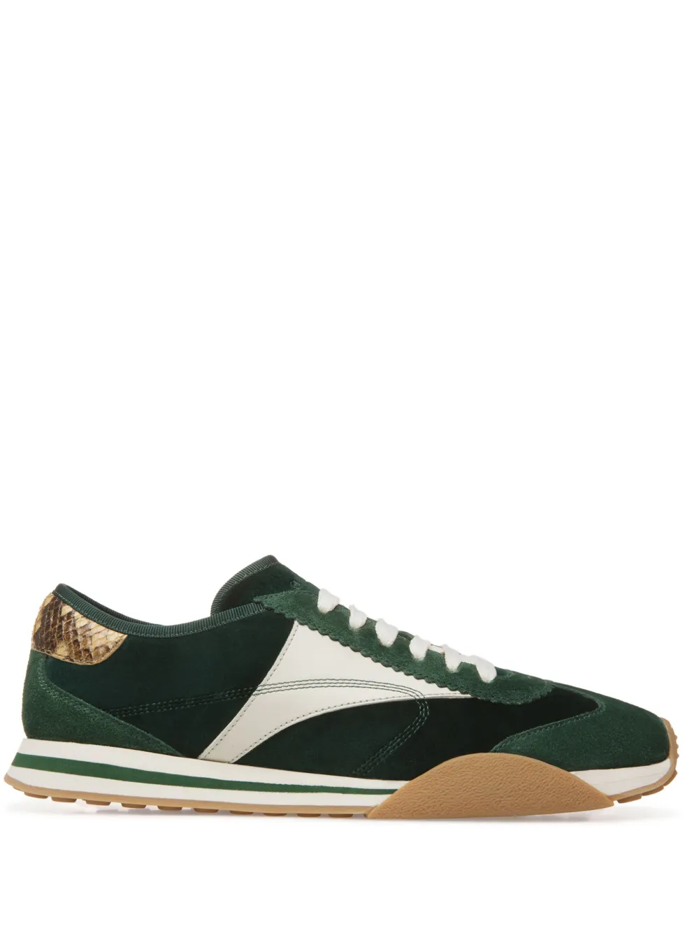 Bally Blue Sonney Panelled Sneakers In Green