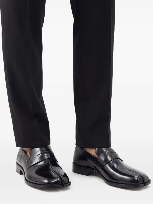 Maison Margiela Tabi slip-on Loafers | Black | FARFETCH RO
