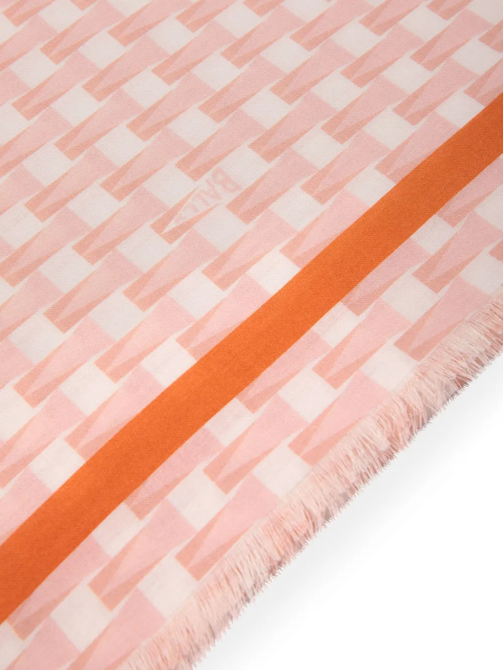 Bally Sjaal met geometrische print - Roze