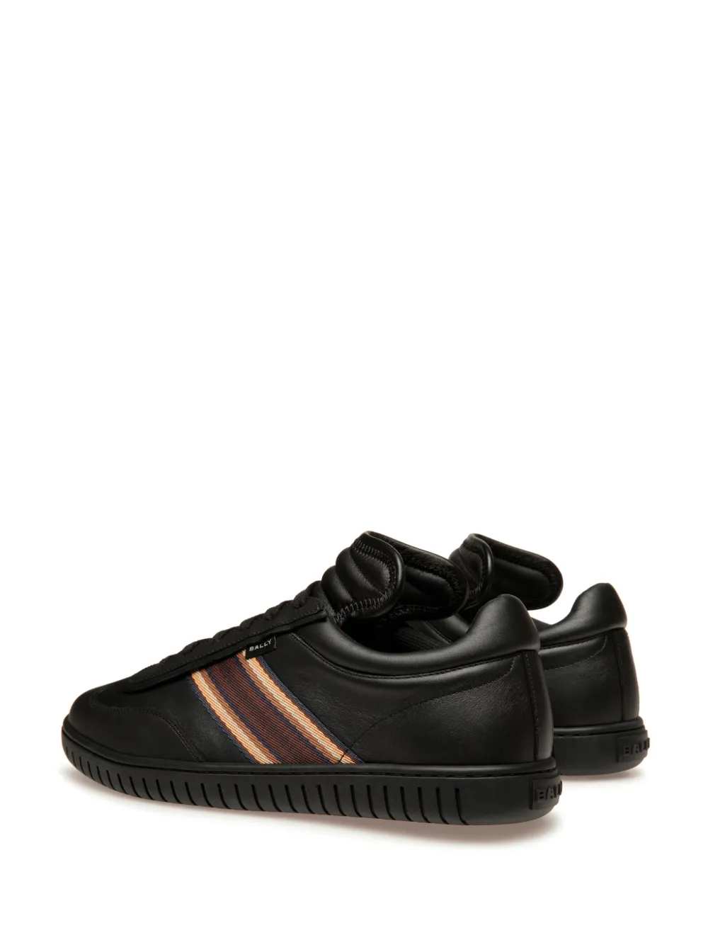 Shop Bally Parrel Stripe-detailing Sneakers In Black