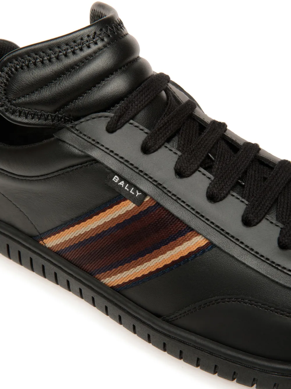 Shop Bally Parrel Stripe-detailing Sneakers In Black