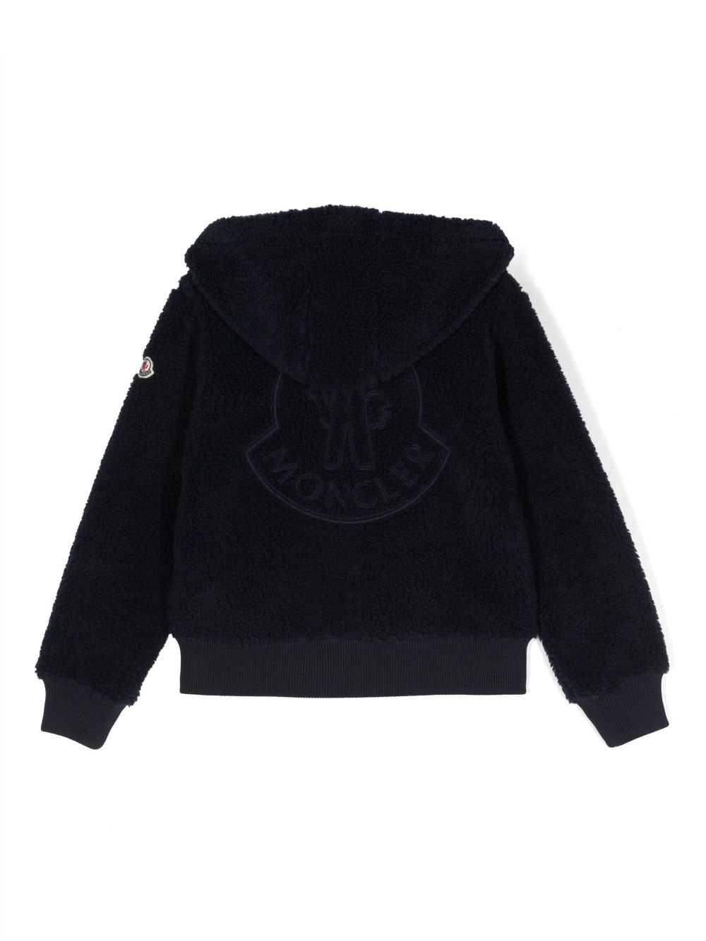 Image 2 of Moncler Enfant debossed-logo zipped hooded jacket