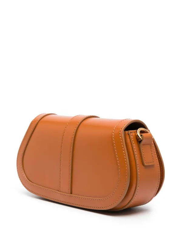 【Versace】 Greca Goddess ミディアム レザー ショルダーバッグ Versace Mini Greca Goddess Leather Shoulder Bag | Brown