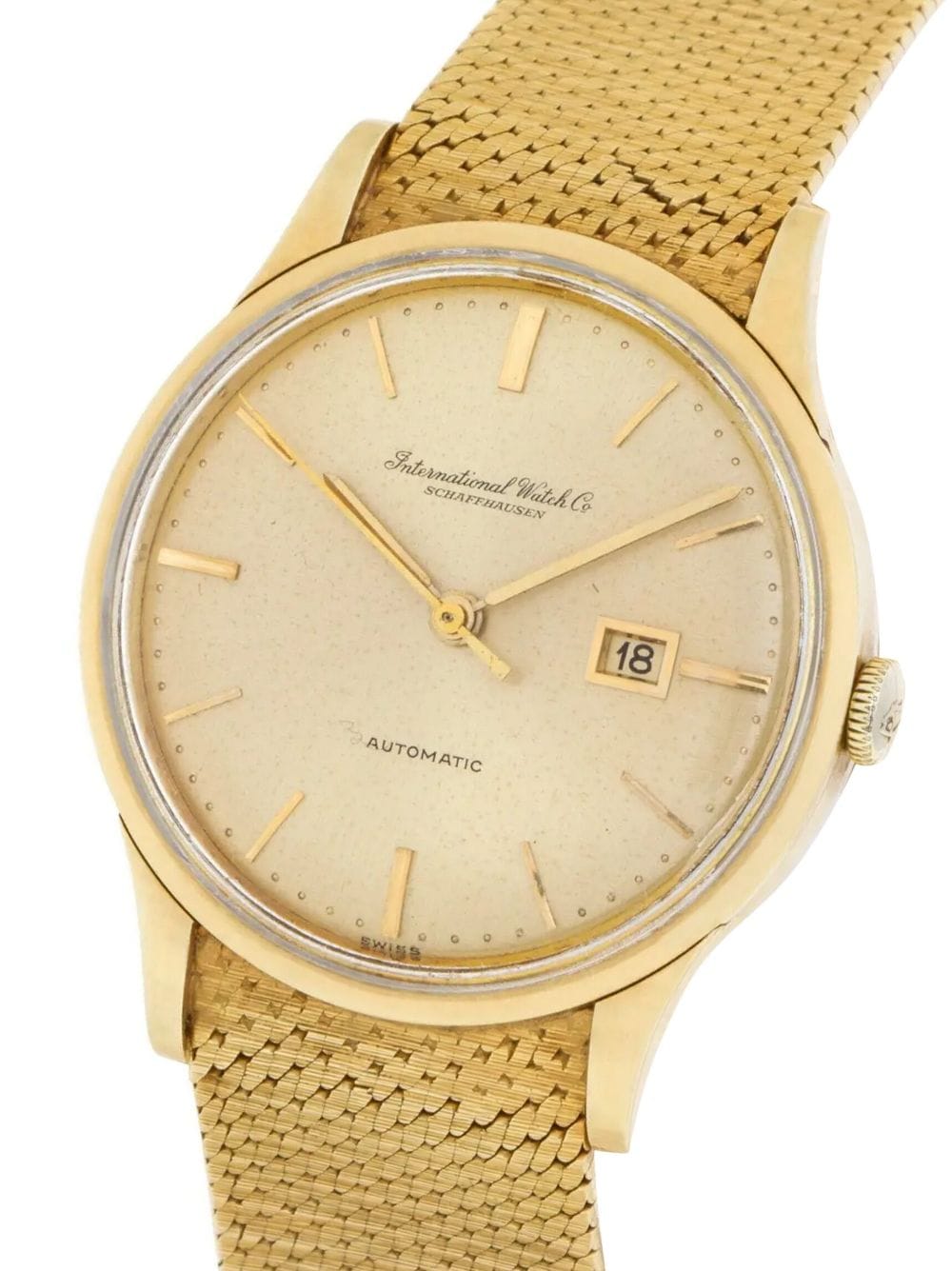 Pre-owned Iwc Schaffhausen 1970s  Classic 709a 34mm In Gold