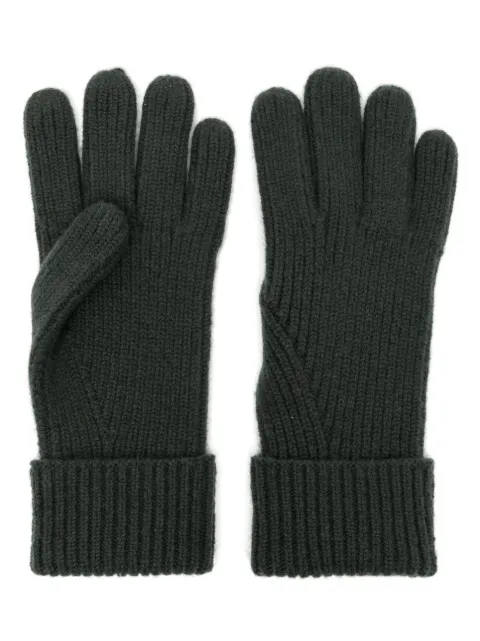 N.Peal ribbed-knit cashmere gloves 