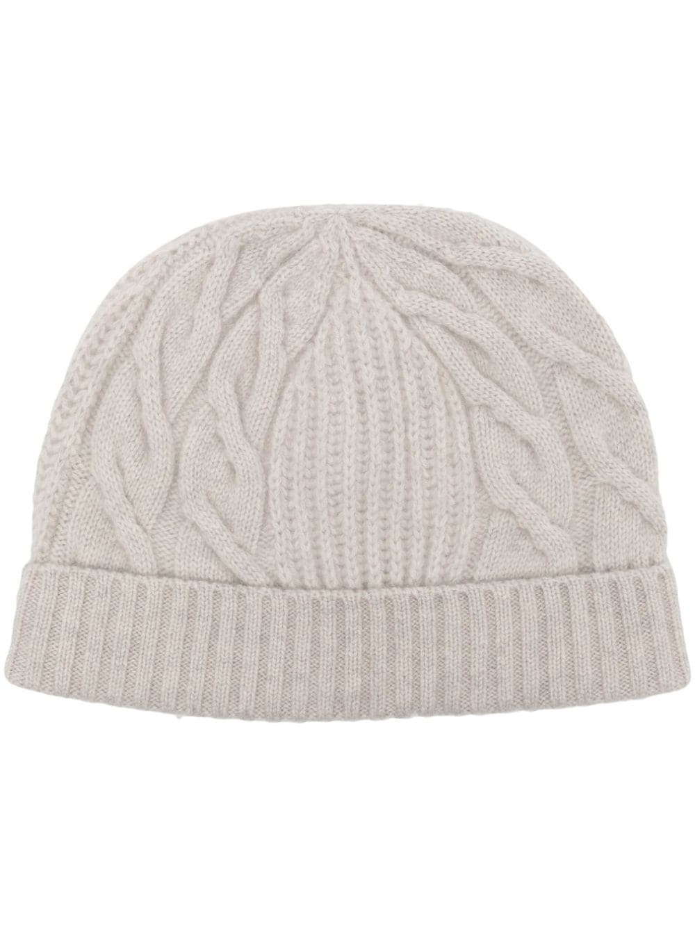 N•peal Cable-knit Cashmere Beanie In Grey