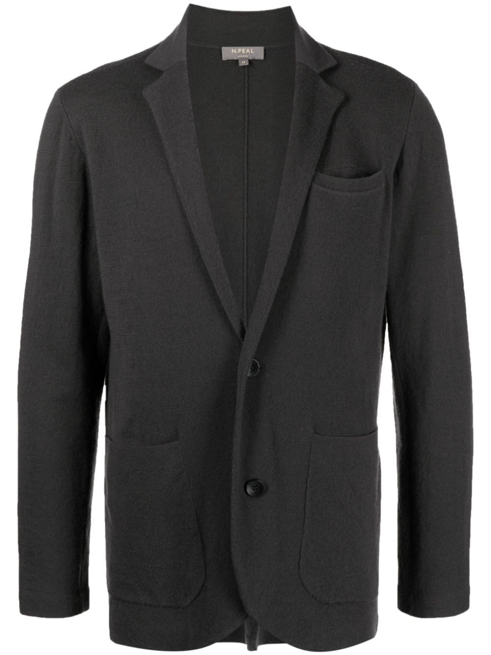 N•peal Fine-knit V-neck Jacket In Grey