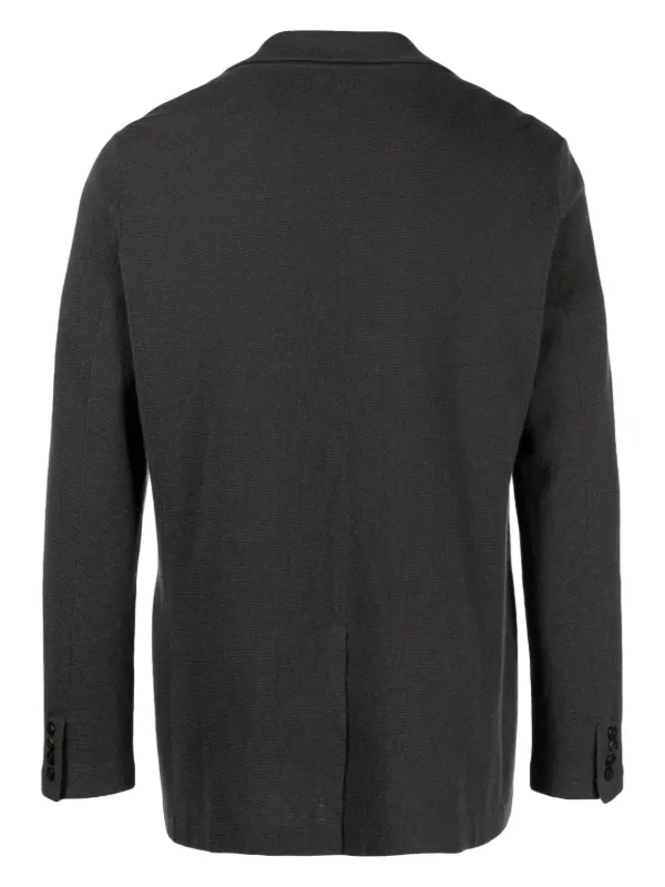 fine-knit V-neck Jacket Grey FARFETCH JO