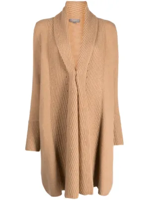 N.Peal ribbed knit Cashmere cardi coat Farfetch