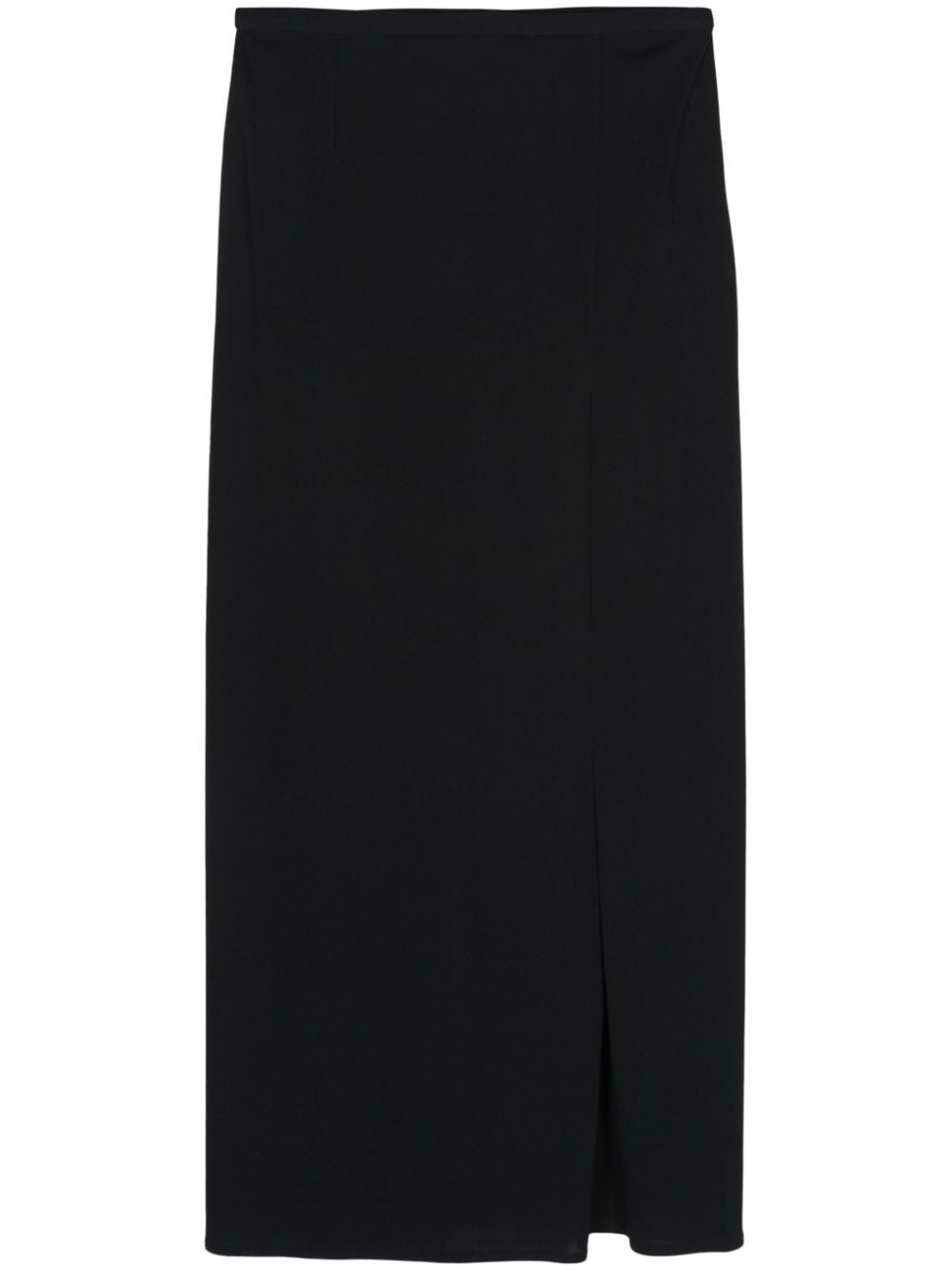 Pre-owned Dolce & Gabbana 2000s Mid-rise Crepe Pencil Skirt In Black