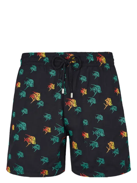 Vilebrequin Mistral Piranhas-embroidered swim shorts