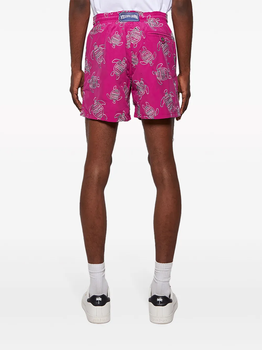 Shop Vilebrequin Mistral Graphic-print Swim Short In Pink