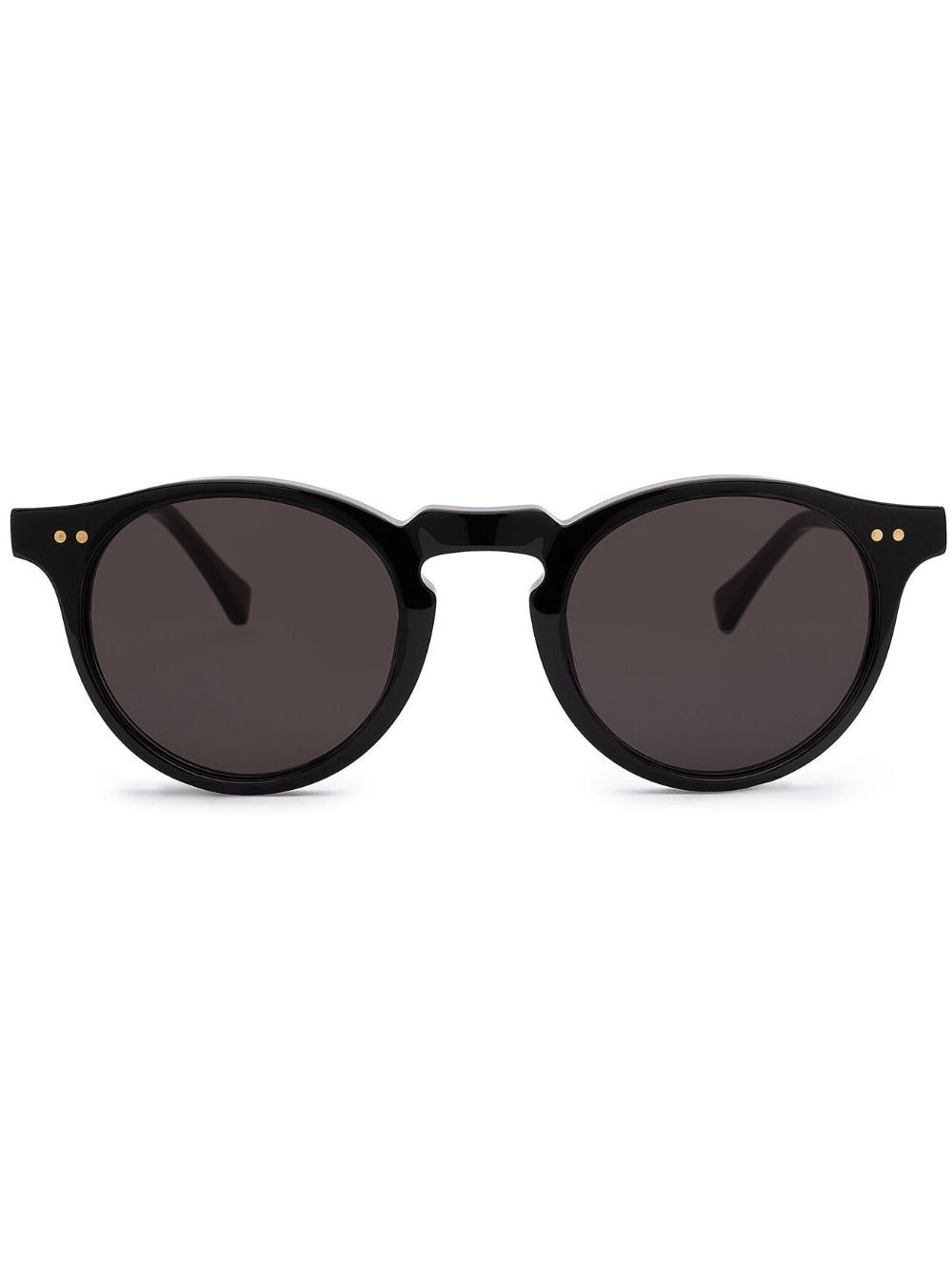 Nialaya Jewelry Logo-print Round-frame Sunglasses In Black