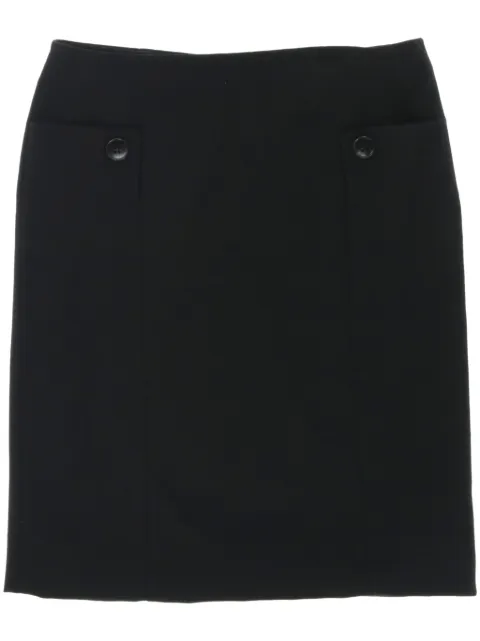 Valentino Garavani Pre-Owned 2000s pocketed wool skirt