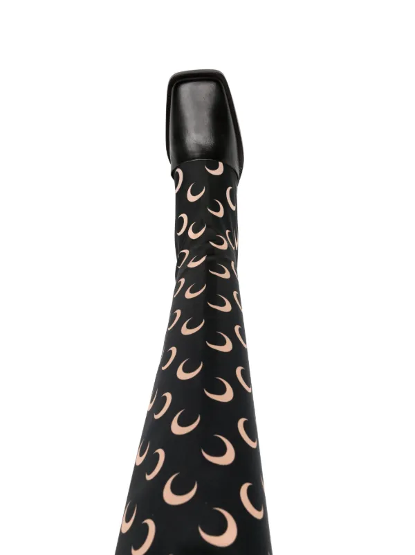 Marine Serre Regenerated ロングブーツ | ブラック | FARFETCH JP