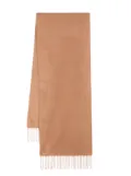 N.Peal fringed cashmere scarf - Brown