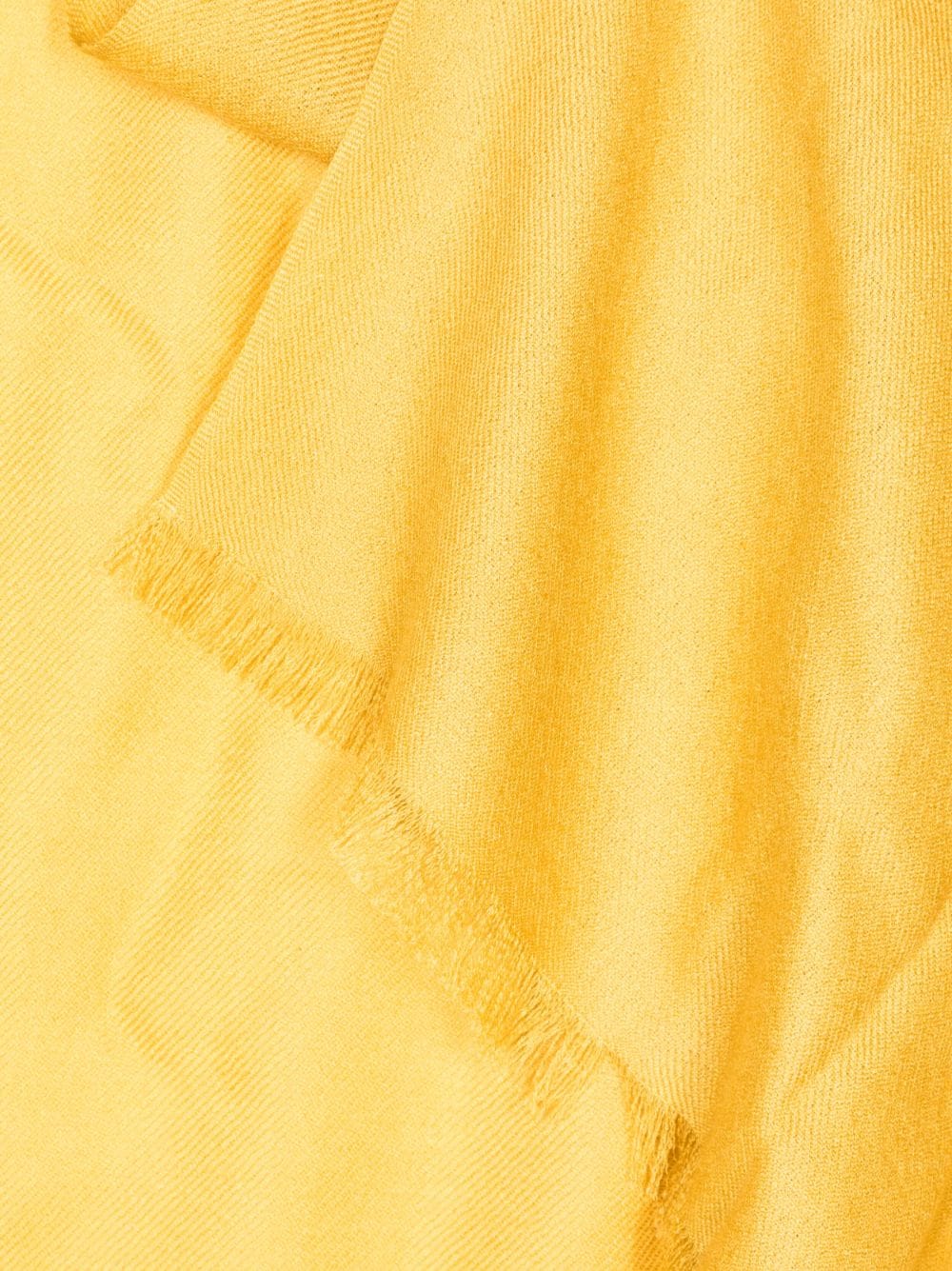 Shop N•peal Fringed-edge Cashmere Scarf In Yellow