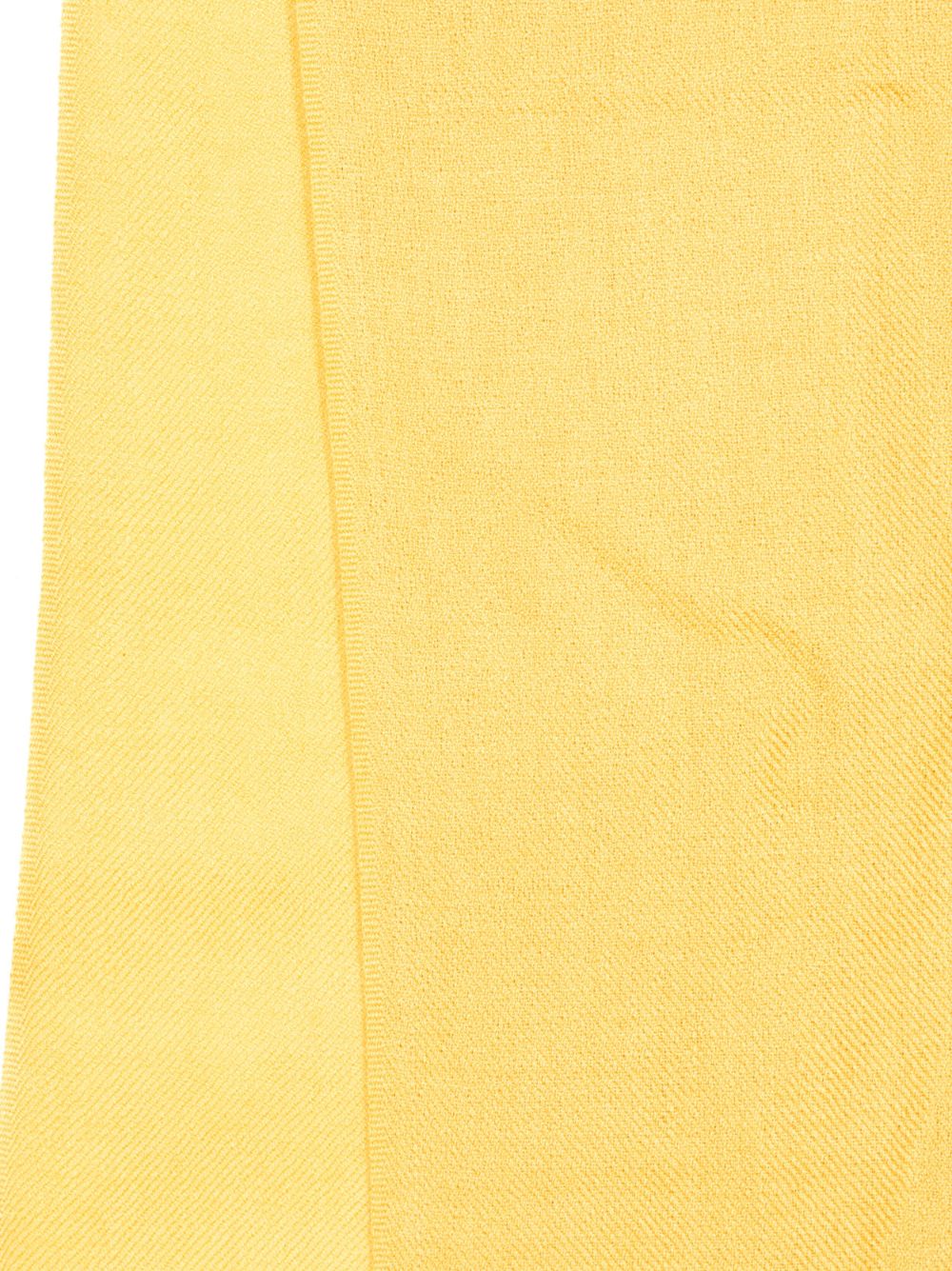 Shop N•peal Fringed-edge Cashmere Scarf In Yellow