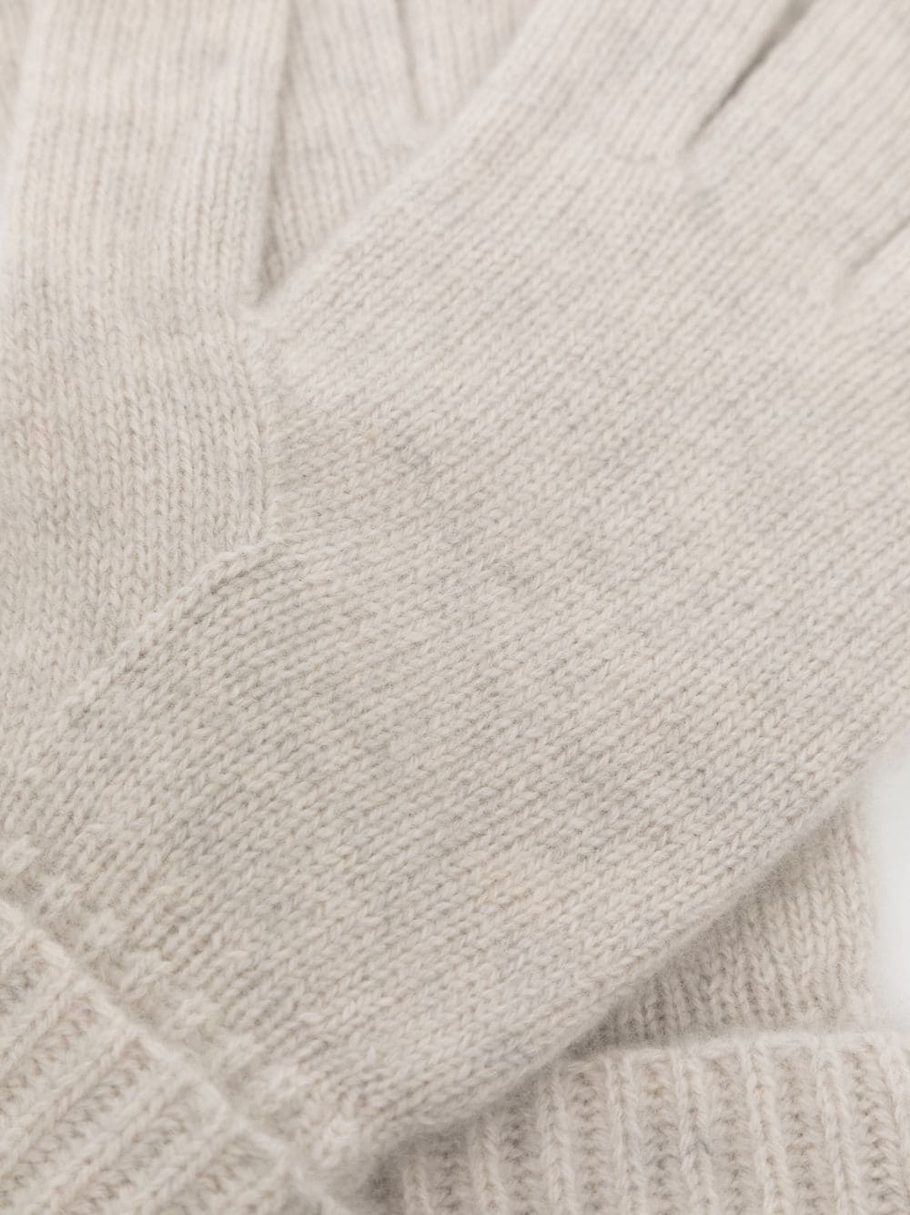 Shop N•peal Ribbed Organic Cashmere Gloves In Grey