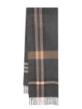 N.Peal plaid cashmere scarf - Grey