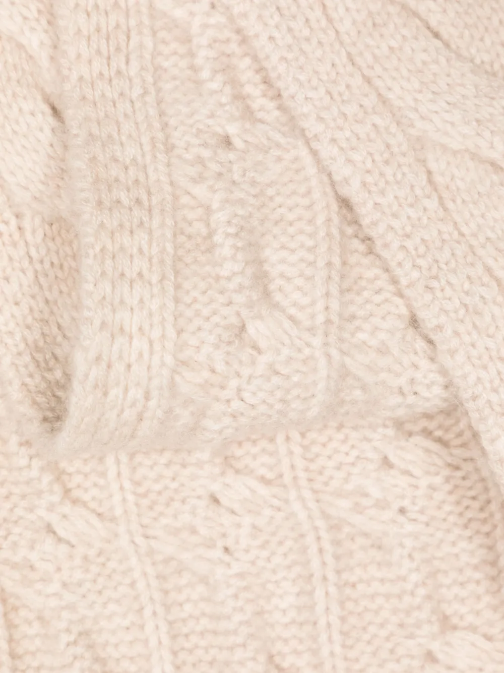 Shop N•peal Cable-knit Cashmere Scarf In Neutrals