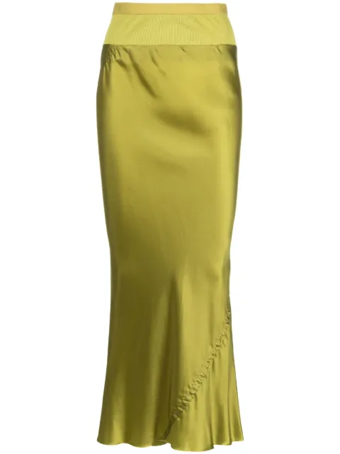 Rick Owens satin-finish elasticated-waistband maxi skirt