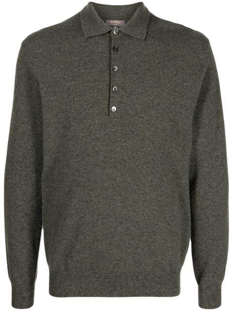 N.Peal long-sleeve cashmere polo shirt