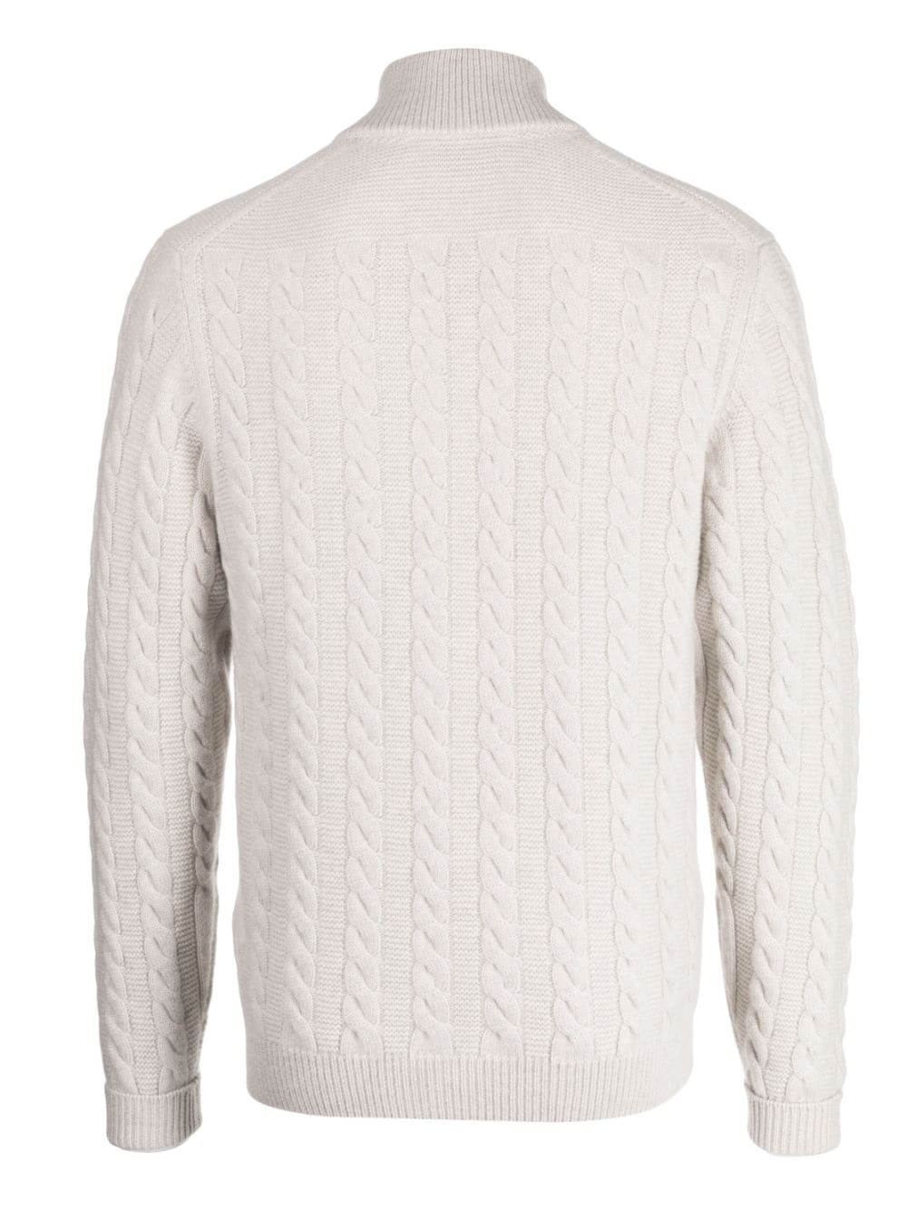 Shop N•peal The Richmond Cable-knit Cashmere Cardigan In Grau