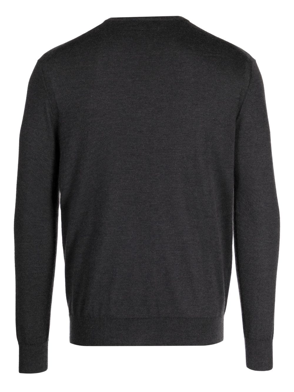 Shop N•peal Fine-knit V-neck Jumper In Grey