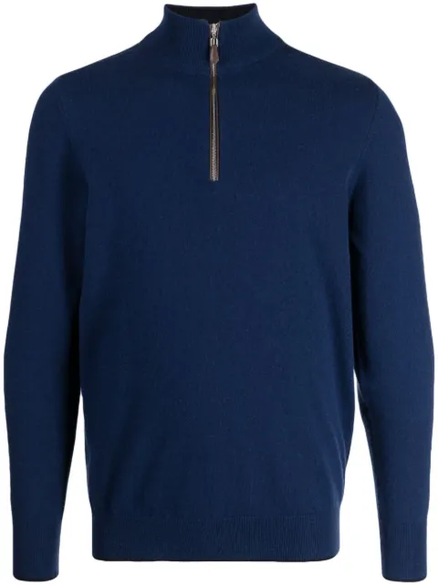 N.Peal The Carnaby zip-fastening cashmere jumper